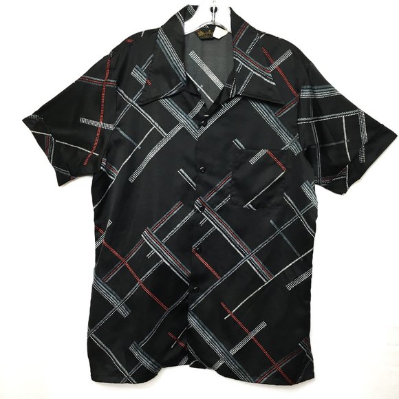 VTG 70’s Mr Jan Disco Poly Casual Shirt - Picture 2 of 8